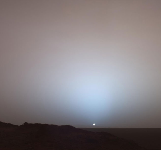 Sunset on the red planet....photo courtesy of nasa.gov