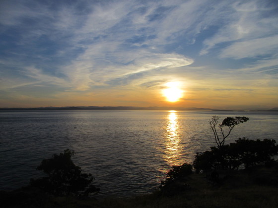 Sunset over Vancouver Island in British Columbia, as seen from San Juan Island in the States. Photo by Ian Byington